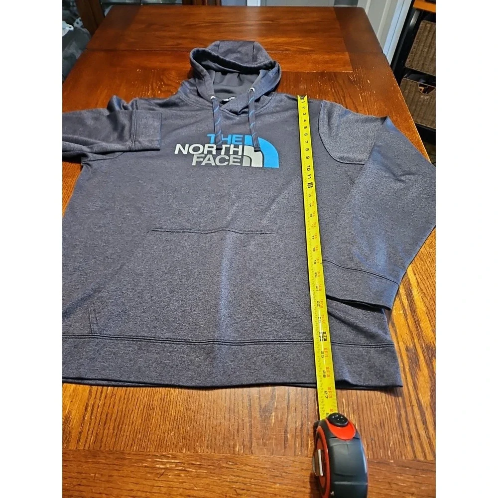 The North Face Hoodie Mens Size L Pullover Black Half Dome Logo Drawstring (A828